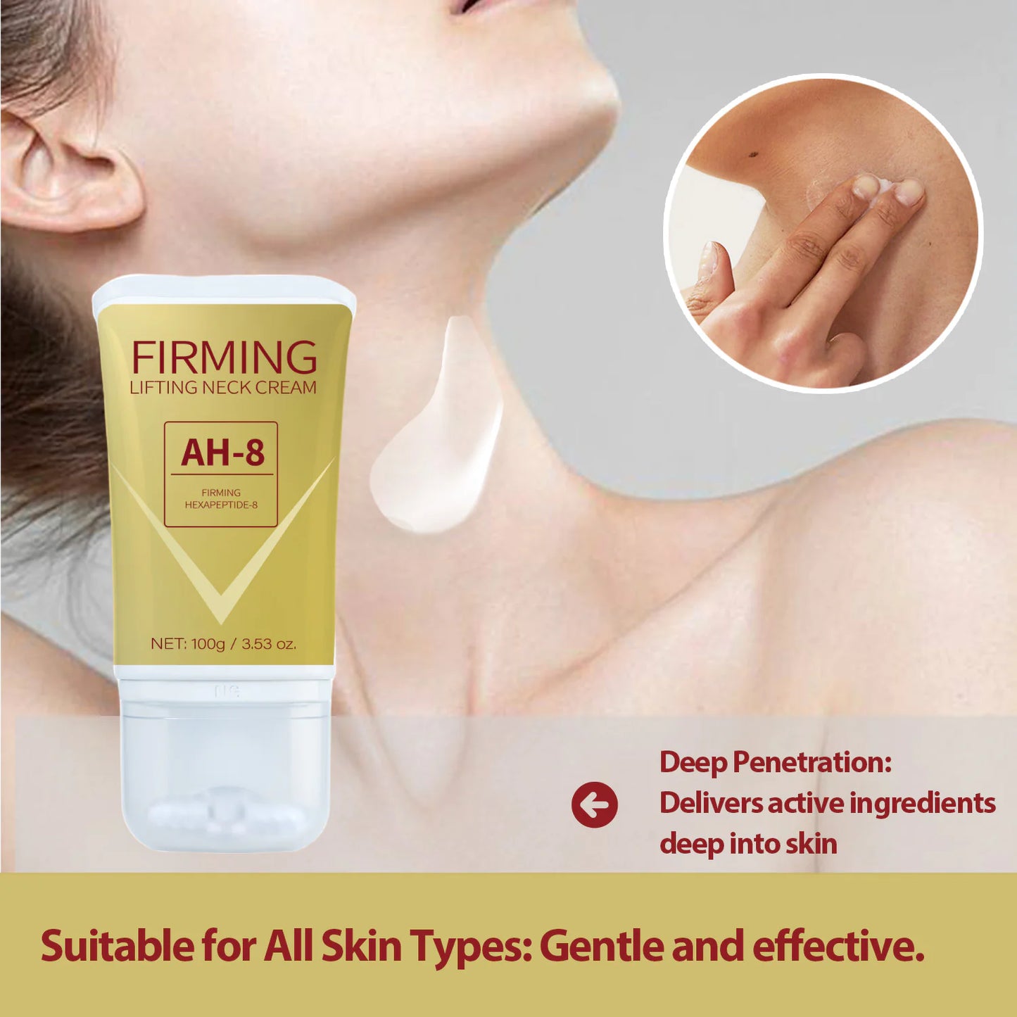 Firming Neck Roller Cream – Hydrate, Brighten & Smooth